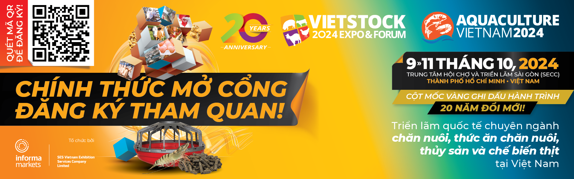 Chính thức mở cổng đăng ký tham quan Vietstock & Aquaculture Vietnam 2024