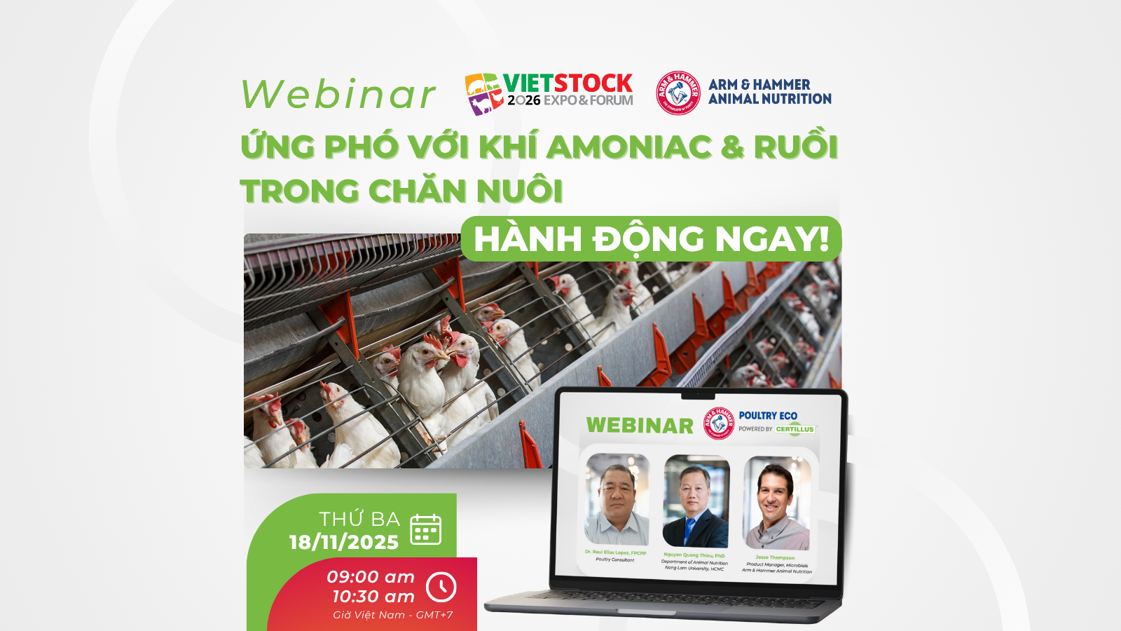 HỘI THẢO TRỰC TUYẾN: Ứng phó với khí Amoniac và ruồi trong chăn nuôi – Hành động ngay!