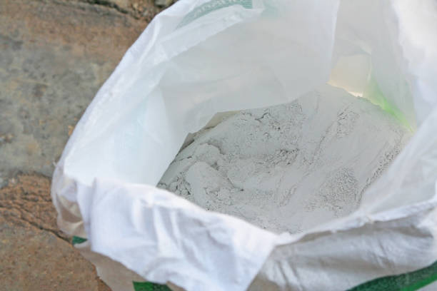 Bag of lime powder used for livestock housing hygiene