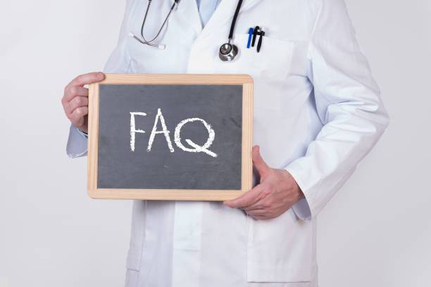 Doctor holding an FAQ board illustrating common questions about oxytocin use
